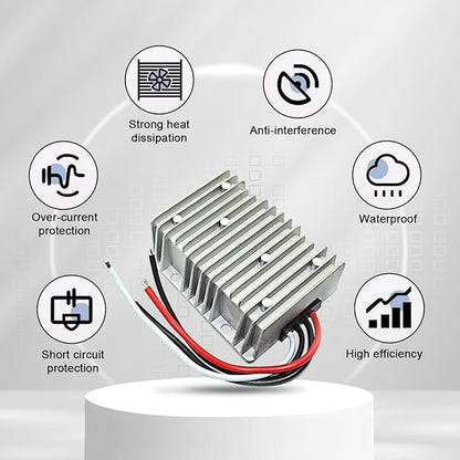 DC 12V Step Up to 24V Boost Converter 15A 360W DC Voltage Regulator Power Converter Waterproof Module Transformer for Golf Cart Club Car
