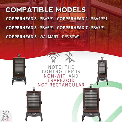 Meatender Digital Trapezoid Controller/Control Board Replacement for Pit Boss Vertical Pellet Smoker, Copperhead Series Series 3/4 / 5/7