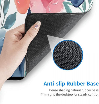 CANFLASHION Desk Pad,Office Desk Mat 31.5"×11.8" Large Gaming Mouse Pad,Durable Extended Computer Mouse Pad,Waterproof Thick Big Mouse Pads with Non-Slip Rubber Base Office Home Watercolor Floral