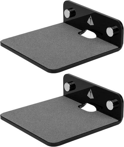 TXEsign Small Floating Shelves Speaker Shelves-2 Pack Wall Shelves Speaker Mount for Speaker Webcam Display Shelf Acrylic Shelves 4.25 x 4 inche(Black, Small)