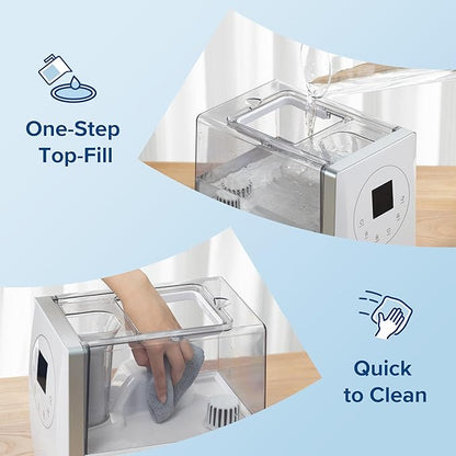 LEVOIT LV600S Smart Warm and Cool Mist Humidifiers for Home Bedroom Large Room, (6L) 753ft² Coverage, Quickly & Evenly Humidify Whole House, Easy Top Fill, App & Voice Control - Quiet Sleep Mode