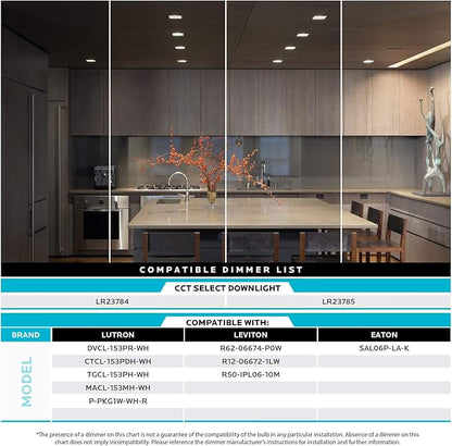 LUXRITE 12 Pack 4 Inch Square Recessed LED Can Lights, CCT Color Temperature Selectable 2700K | 3000K | 3500K | 4000K | 5000K, Dimmable Recessed Lights, 750 Lumens, CRI 90, Energy Star, Wet Rated