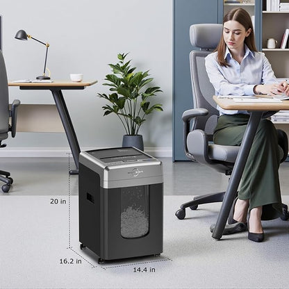 BONSEN 300-Sheet Auto Feed Paper Shredder, 60 Minutes Non-Stop Commercial Grade Heavy Duty Shredders for Office, 8.1 Gallon Micro Cut Document Shredder, P-4 Security Level,58dB Super Quiet (S3113)