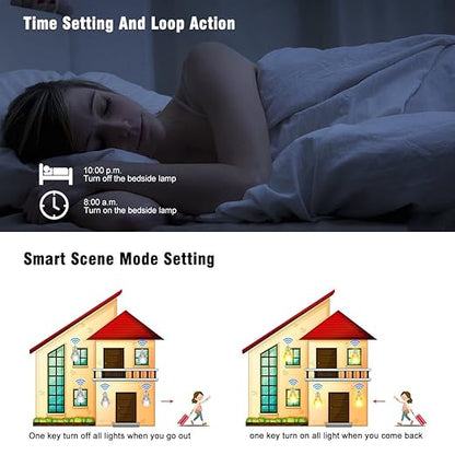 eMylo Smart WiFi Light Switch Wireless Relay Switch Module Remote Control Home Automation Timers Compatible with Alexa Echo Google Home iPhone Android App (6 Pack)