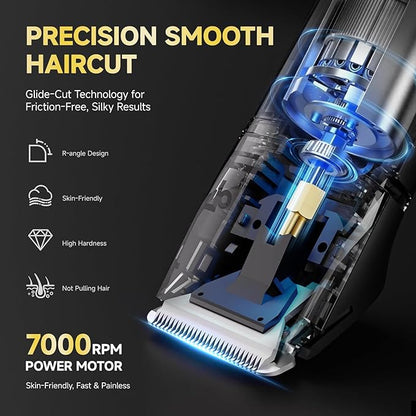 Beard Trimmer for Men, IPX7 Waterproof Body Hair Trimmer Electric Razor Shaver Body Grooming Kit Wet/Dry Use for Groin, Nose, Ear Hairs, Beard, Legs, Chest (Black)