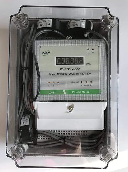 DAE P254-400-S KIT, UL kWh Smart Submeter, 3 Phase, 400A, 120-480v, 3 Solid Core CTs (Inner Dia 1.38"), RS485