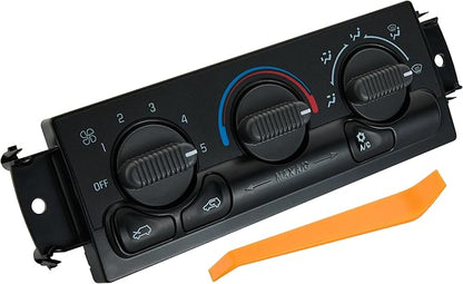 ZAPOSTS Climate Control Module Fits for GMC Sierra Yukon & Chevy Silverado Suburban Tahoe 1999-2002.Replaces 599-266, 15054697,15753264.Heater A/C Air Conditioning Switch.without rear window defroster