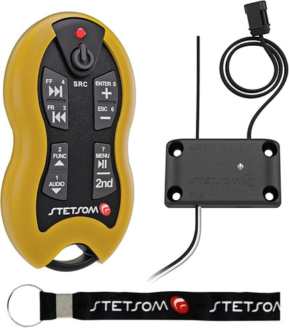 Stetsom SX2 - Universal Remote Control, Infrared, Long Range (1640 ft), 16 Functions, Learning Mode, Compatible with Car Audio Head Units, Home Devices and Video Equipment