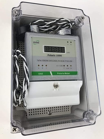 DAE P103-400 KIT, UL Listed, kWh Smart Submeter, 1P3W(2 hot Wire,1 Neutral) 400A, 120/240V, 2 Split CTs (Inner Dia. 1.38 in)