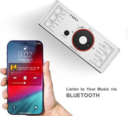 iTOMA Alarm Clock Radio with Bluetooth Speaker, FM Radio, Dual Alarm with Snooze, Large LED Display, Dimmer Control, USB Charging Output and Night Light CKS708