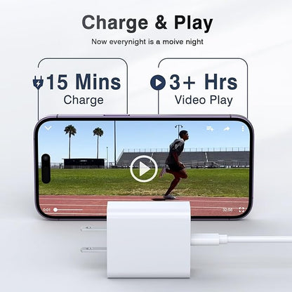 30W USB C Charger, 2 Pack Wall Fast Charger Block Power Adapter Charging Cube Compatible with iPhone 16/Pro/Pro Max/Plus/15/14/13/12, iPad Air, AirPods 4/3/2/Pro, Apple Watch 10/Ultra 2, Galaxy