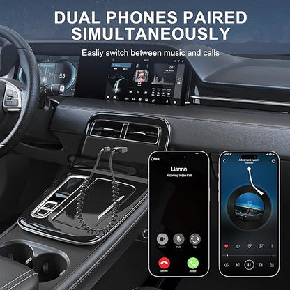 AUX Bluetooth 5.4 Receiver, Auxiliary Audio to Bluetooth 5.4 Adapter, 3.5mm Wireless Audio Receiver, Supports Hands-Free Calling Compatible Devices, Suitable for Home/Car Speakers/Stereo Sound Systems