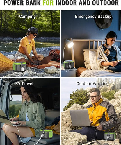 200W Portable Power Station, SinKeu 42000mAh Solar Generator With 110V AC Outlet, DC, USB C, USB QC3.0, 155Wh Backup Battery Pack Power Supply for Camping Essential Road Trip Home Outdoor Emergency