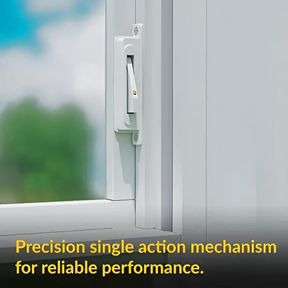Brixwell Single Action WOCD Set with Limit Control Device, Plastic Material, White Finish, 3-1/2" Height, 3/4" Width, Left and Right Hand, Includes Limit Control Feature for Sliding Windows