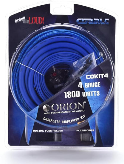 ORION CBA2000.1D Amp 2000W Max Amplifier + COKIT4 4GA Wiring Kit Combo for Car Audio VC Systems