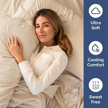 Twin Size 3 Piece Sheet Set - Comfy Breathable & Cooling Bed Sheets Set - Hotel Luxury Bedding for Women, Men, Kids, Teens, Boys & Girls - Deep Pockets, Ultra-Soft and Wrinkle Free - Oeko-Tex - Wheat