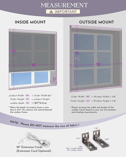 Graywind Smart Roman Shades Compatible with Alexa Google WiFi Hardwired Automatic Blinds with Remote Blackout Plain Fold Soft Roman Window Shades for Windows Doors, Custom Size (Flowline Midnight)