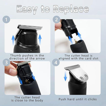SUNNOW Electric 5-in-1 Body Hair Trimmer - Groin Trimmer for Men -Beard Trimmer for Men - Wet/Dry Shaver Groomer, Waterproof with LED Light, Gifts for Husband Father