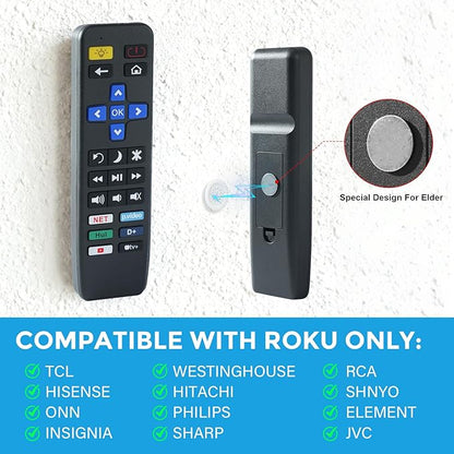 Big Button TV Remote Control Replacement for All Roku TV only Simple and Easy to Use