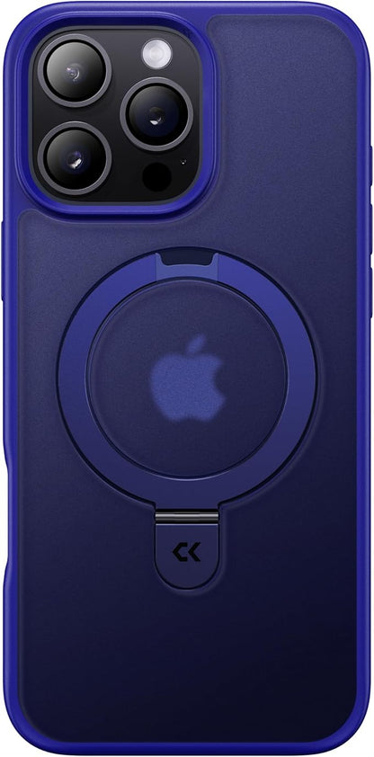 CASEKOO Designed for iPhone 16 Pro Max Case with Magnetic Invisible Stand [Military Drop Protection] [Compatible with MagSafe] Shockproof Slim Translucent Matte Promax Case 6.9 Inch, Klein Blue