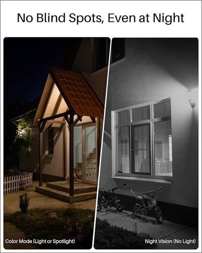 WUUK Security Cameras Wireless Outdoor, Indoor Camera, Home Surveillance System, 2K, No Monthly Fee, Motion Alert, Night Vision, 2.4/5 GHz WiFi, Compatible with Alexa & Google, 2-Camera Kit