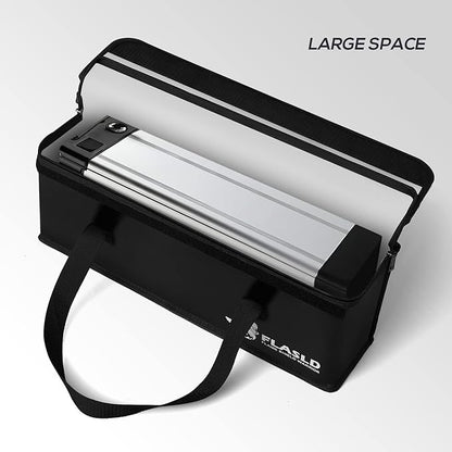FLASLD E-Bike Battery Bag Fireproof Safe Charging Bag Explosionproof Lipo Battery Bag Large Capatity for Storage Charging (16 x 4.3 x 5in)