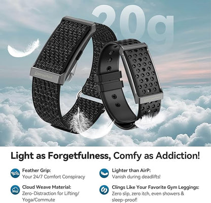 EnergyPort Fitness Tracker,Wearable Health Smart Bracelet Band with Blood Oxygen 170+ Sport Mode 60-Day Battery,Lifetime Membership,Activity Tracking Heart Rate Sleep Monitor for Android iOS,2 Bands