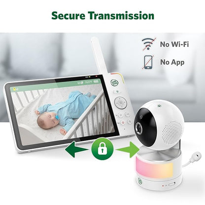 LeapFrog Color Night Vision Video Baby Monitor with 7" HD 1080P, 360° Pan & Tilt, 8X Zoom, Night Light, Humidity & Temperature Sensor, Up to 1000ft Long Range, Secure Transmission: LF920HD