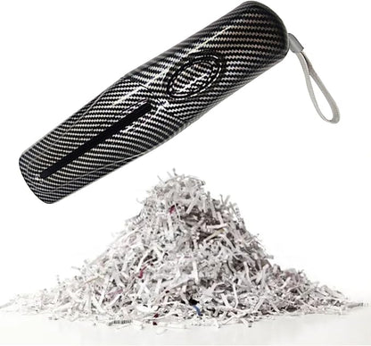 Fafeicy Portable Electric Paper Shredder 4mm Shredding 2 Sheet Capacity USB Powered for Office and Home Use Compact Design with Carbon Fiber Color