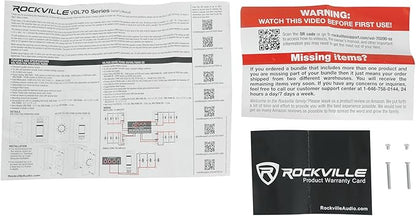 Rockville VOL70200 SS 200W 70V Wall Volume Control Zone Controller, Stainless Steel, Single-Gang, Euro-Block Connectors, Perfect for Commercial Audio Systems