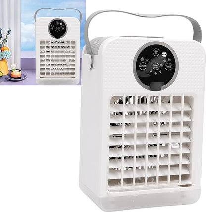Marhynchus 4 in 1 Portable Air Conditioner, 700ML Evaporative Cooler with 3 Speeds 7 Colors Light 2-8h Timer for Room Office Car Camping