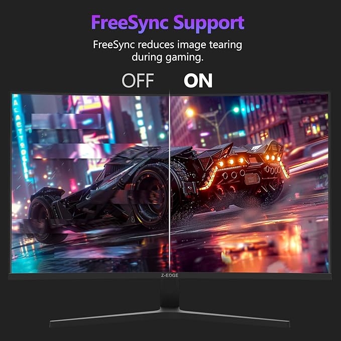 Z-Edge 27 inch Curved Gaming Monitor, FHD 1080P 300Hz 240Hz PC Monitor, Ultra-Fast MPRT 1ms Curved Monitor, 1500R, 16.7M Colors, UG27H Frameless Bezel, 2X DP 1.4 Ports and 2X HDMI 2.0 Ports