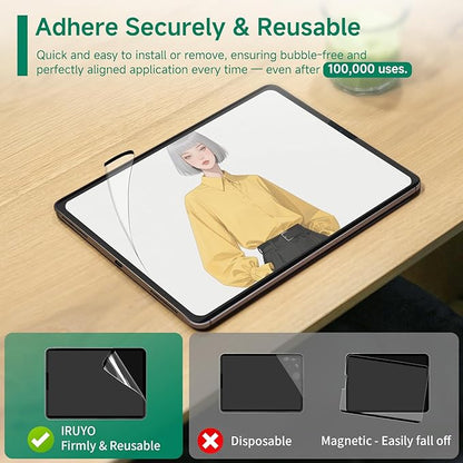 Nano-Suction Paper Feel Screen Protector for iPad Air 10.9 inch (5th/4th Gen), Pro 11 inch (4th/3rd/2nd/1st Gen), Removable, Reusable, Write as Real Paper, Anti Glare, Stable, Matte Finish