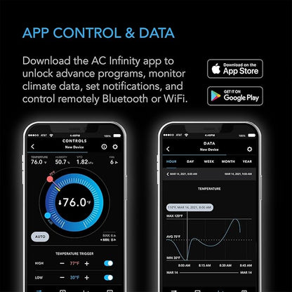 AC Infinity CONTROLLER 79 PRO, WiFi Outlet Controller, Independent Programs for Two Devices, Wall Hang Digital Thermostat with Temperature, Humidity, VPD, & Timer Controls, For Seed Starting Heat Mats