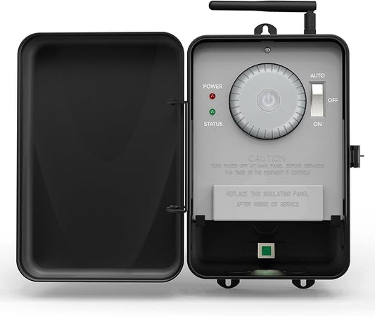 BN-LINK Pool Timer, Outdoor WiFi Timer Switch for Water Heater, Pool Pump, Metal Casing, Heavy Duty 40A 120-277 VAC 2HP