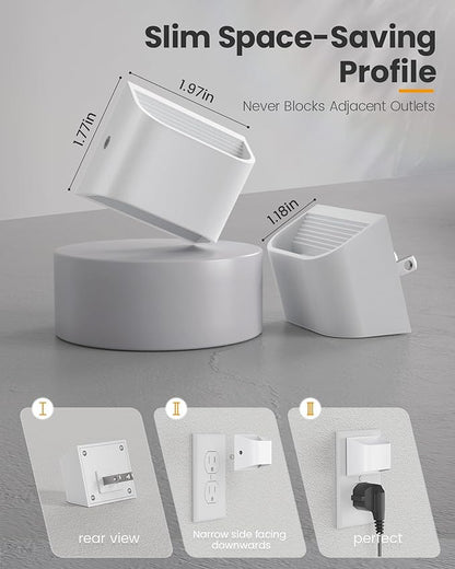 NIORSUN Plug in Night Light, Auto Brightness Sensor Night Light, 3000K Warm White, Ultra-Slim Wall Light for Hallway Bathroom Bedroom Stairs, White, 10 Pack