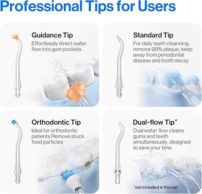 usmile C10 Portable Water Flosser – Travel-Friendly, 95-Day Battery, 4 Modes, 360° Nozzle, 180ml Tank, IPX7 Waterproof, Dentist-Recommended for Braces, Implants & Sensitive Gums (Blue)