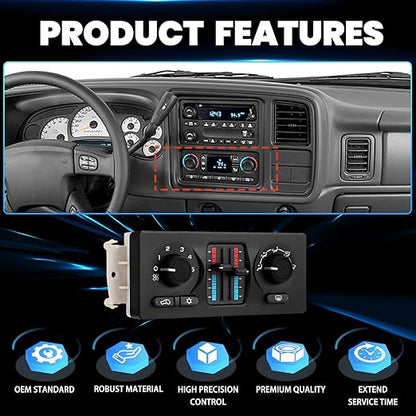 599-210XD Climate Control Module - Compatible with 2003-2009 Chevy Silverado/Avalanche/Suburban/Tahoe/Trailblazer, GMC Sierra/Yukon/Envoy, Cadillac Escalade