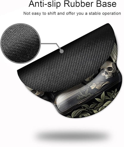 Ergo Comfort Gel Wrist Rest Mouse Pad-Ergonomic Office Mousepad with Wrist Support-Non-Slip, Design Desk Accessories Mat for Home&Game Decor Goth