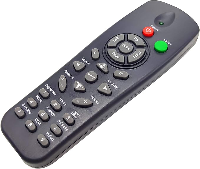 INTECHING BR-5016L Projector Remote Control for Optoma DS312, DS315, DS551, DX551, DX612, DX615, EP620, EP720, EP721, EP727, EP728, EW1610, TS551, TS720, TS721, TW1610, TW631-3D, TX551, TX631-3D, TX72