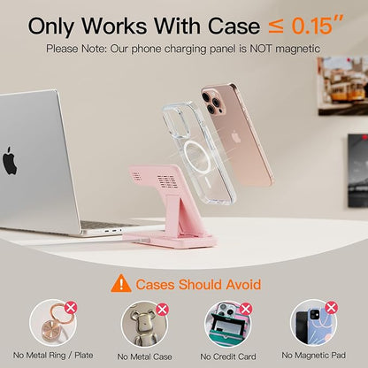 2025 3 in 1 Wireless Charger for iPhone 16 15 14 13 12 11 XR 8, Apple Charging Station for Apple Watch 10/9/Ultra/8/7/SE/6/5/4 & AirPods Series, Wireless Charging Station for Multiple Devices Apple