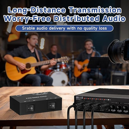 Y.D.F 2-Channel（1 in 2 Out） Speaker Selector Switcher Box with Terminal Claps 150W RMS per Channel High-Fidelity Audio Transmission