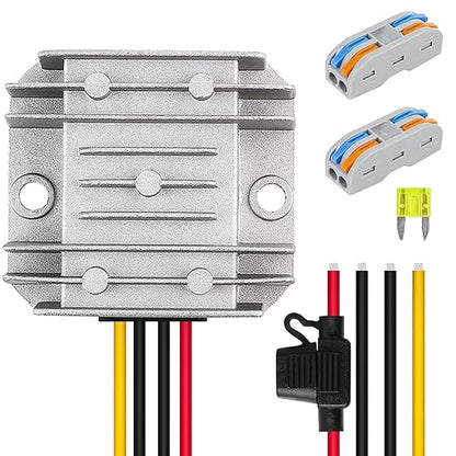 12V to 24V 3A DC Converter - Durable, Waterproof Step-Up Voltage Regulator and Power Boost Transformer, Ideal for Golf Carts & Club Cars