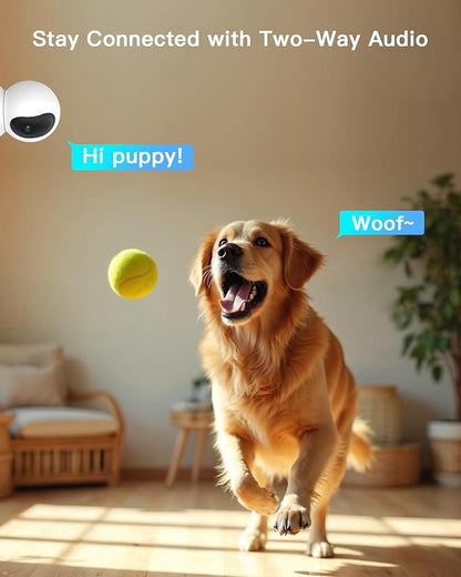 ARENTI 5G Indoor Security Camera 2 Pack, 4MP Pet Camera with Speaker for Dog/Cat, Baby Monitor with Phone App, Dual-Band WiFi, Auto Tracking, Super Night Vision, 64G Local Storage (P2Q 64G 2PC)