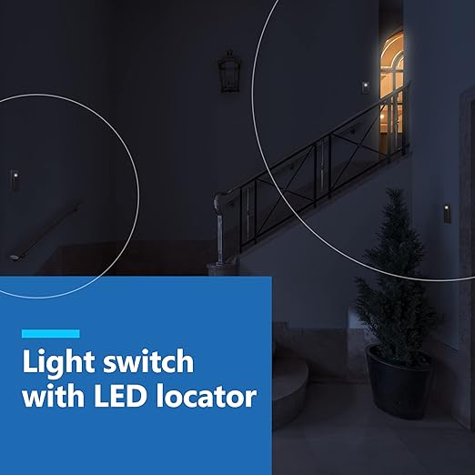 LIDER Minimalist Design Matte Finish Lighted 4-Way Decorator Light Switch, Four Way Frameless Rocker Switch, Residential/Commercial Grade, 15A 120V/277V, UL Listed, LS15-4W-NK, Nickel
