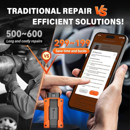 TopTekk Heavy Duty Truck Essentials for DPF Regeneration and Reset Device for Truck Drivers, Compatible with Cummins Engines, Smart One-Click DPF Regen with Condition Detection