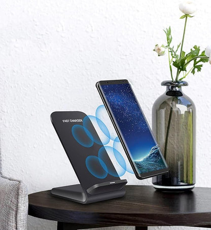 Wireless Charger(Stand), 20W Fast Wireless Charging Stand for Samsung Galaxy S24/S24+/S24 Ultra/S23/S22/S21/S20/S10/Note,for Google Pixel 8/7/6, for LG and More.