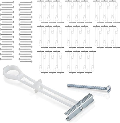 CondoMounts EDA1451 Universal Wall Mounting Anchors | Steel | NO Stud | Metal | TV Mount Metal Studs | Cabinets | Holds 90lbs | Includes 50 Elephant Anchor Set & Mounting Kit