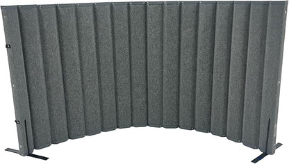 Versare VersiPanel Acoustical Partition Wall - Sound Panel Classroom Office Room Divider, Flexible Arrangement, Easy Roll-up Storage (Grey, 8' Wide x 48" Tall)