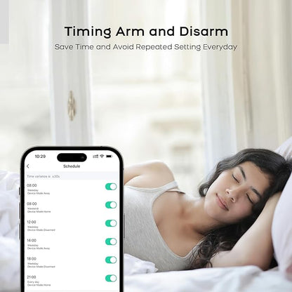 PGST Wifi Home Alarm System,Smart Home Security Systems with Instant Tuya App Alerts,8 PCS Door Alarm Kits Siren Hub with Motion and Door Sensors,Remote,Work with Alexa for Villa,Apartment,Kids Safety